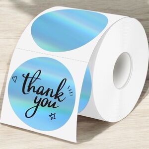 2” Personalized QR code/Thank You stickers random colors sent